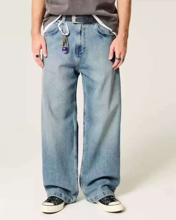 Super Baggy-Jeans in mittlerer Waschung Super Baggy-Jeans in mittlerer Waschung