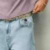 Super Baggy-Jeans mit Astronauten-Grafik in heller Waschung Super Baggy-Jeans mit Astronauten-Grafik in heller Waschung