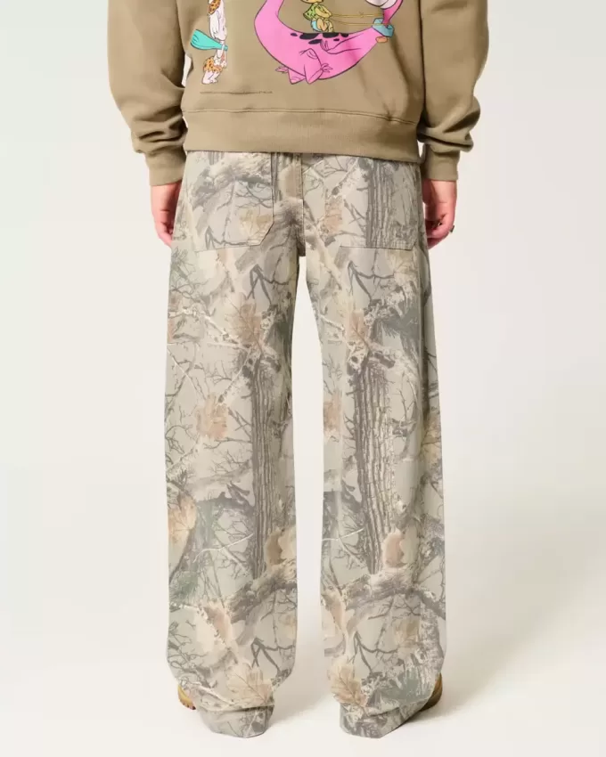 Super Baggy-Jeans mit Camouflage-Muster Super Baggy-Jeans mit Camouflage-Muster
