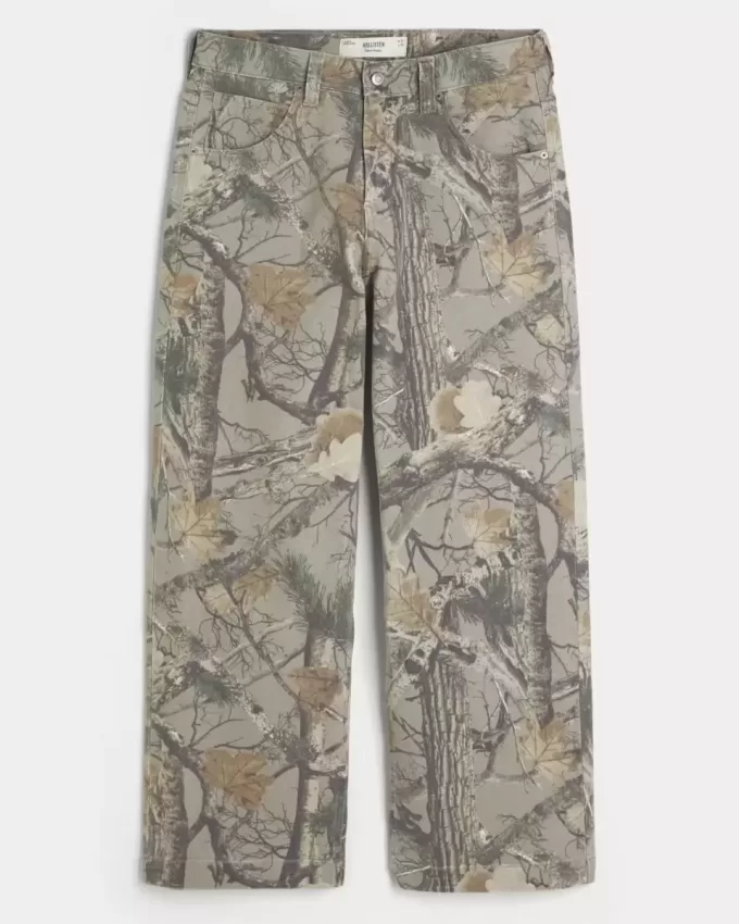Super Baggy-Jeans mit Camouflage-Muster Super Baggy-Jeans mit Camouflage-Muster