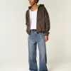 Super Baggy-Jeans mit Würfel-Grafik in dunkler Waschung Super Baggy-Jeans mit Würfel-Grafik in dunkler Waschung