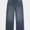 Super Baggy-Jeans mit Würfel-Grafik in dunkler Waschung Super Baggy-Jeans mit Würfel-Grafik in dunkler Waschung