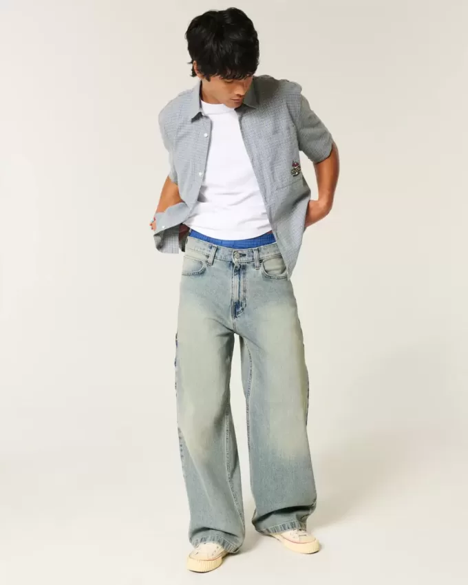 Super Baggy Painter Jeans in mittlerer Waschung Super Baggy Painter Jeans in mittlerer Waschung