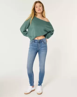 Super Skinny Jeans mit hohem Bund und mittlerer Waschung