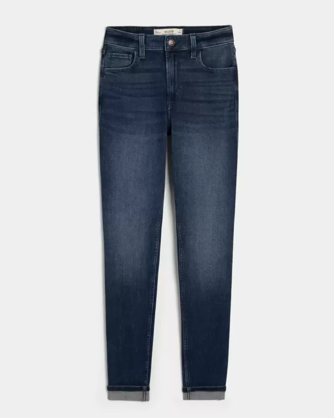 Super Skinny Jeans mit hohem Bund und mittlerer Waschung Super Skinny Jeans mit hohem Bund und mittlerer Waschung