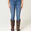 Superenge Jeans mit hoher Taille und dunkler Waschung Superenge Jeans mit hoher Taille und dunkler Waschung