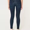 Superenge Jeans mit hoher Taille und dunkler Waschung