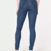 Superenge Jeans mit hoher Taille und dunkler Waschung Superenge Jeans mit hoher Taille und dunkler Waschung