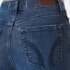 Superenge Jeans mit hoher Taille und dunkler Waschung Superenge Jeans mit hoher Taille und dunkler Waschung