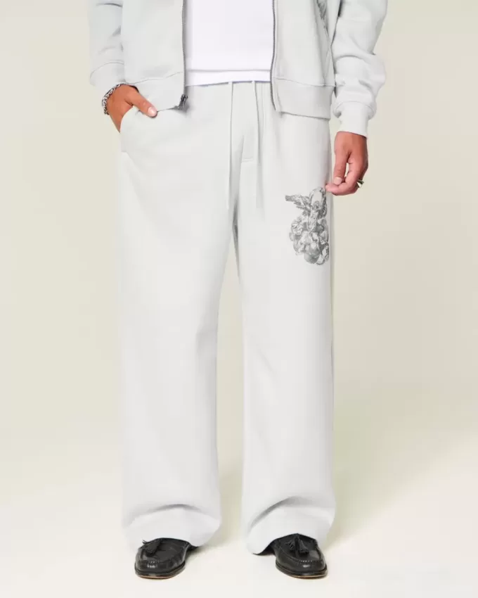 Superweite Jogginghose mit Engel-Grafik Superweite Jogginghose mit Engel-Grafik
