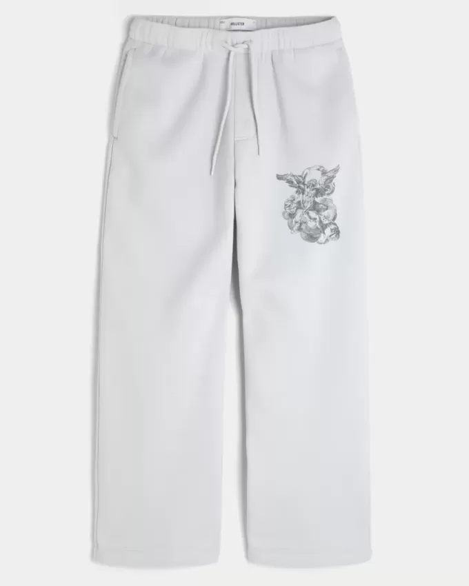 Superweite Jogginghose mit Engel-Grafik Superweite Jogginghose mit Engel-Grafik