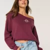 Sweatshirt mit Mini-Kranz-Grafik Sweatshirt mit Mini-Kranz-Grafik