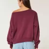 Sweatshirt mit Mini-Kranz-Grafik Sweatshirt mit Mini-Kranz-Grafik