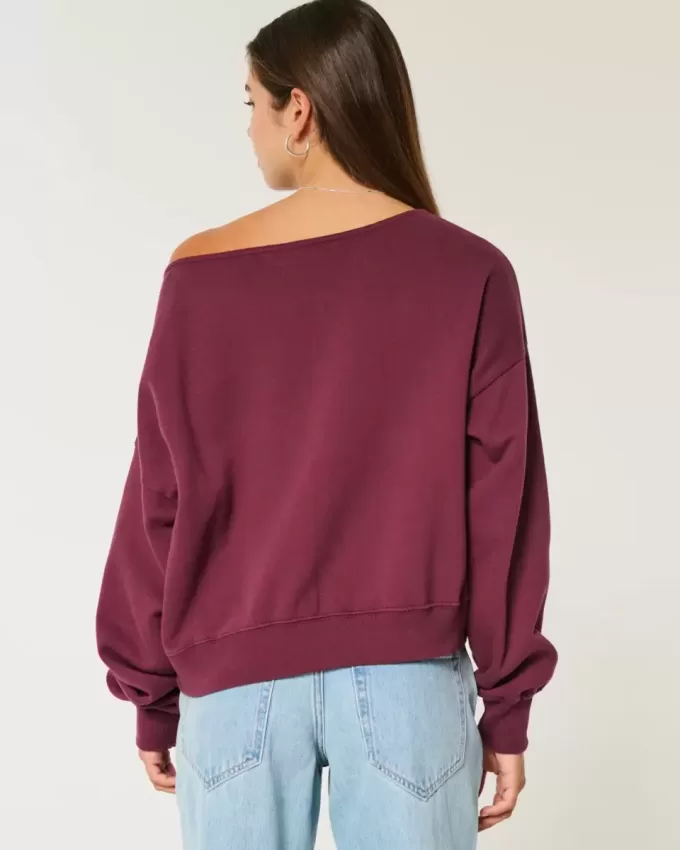 Sweatshirt mit Mini-Kranz-Grafik Sweatshirt mit Mini-Kranz-Grafik