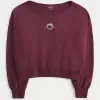 Sweatshirt mit Mini-Kranz-Grafik Sweatshirt mit Mini-Kranz-Grafik