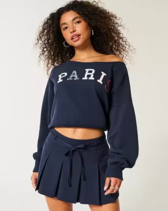 Sweatshirt mit Mini-Paris-Grafik