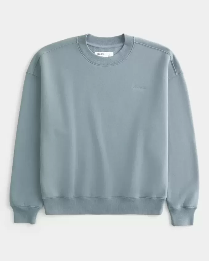 Sweatshirt mit Rundhalsausschnitt und kastigem Logo Sweatshirt mit Rundhalsausschnitt und kastigem Logo