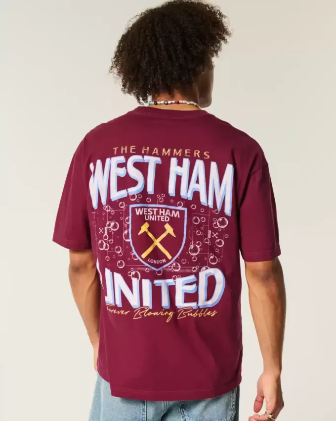 T-Shirt mit Grafik des West Ham United Football Club T-Shirt mit Grafik des West Ham United Football Club