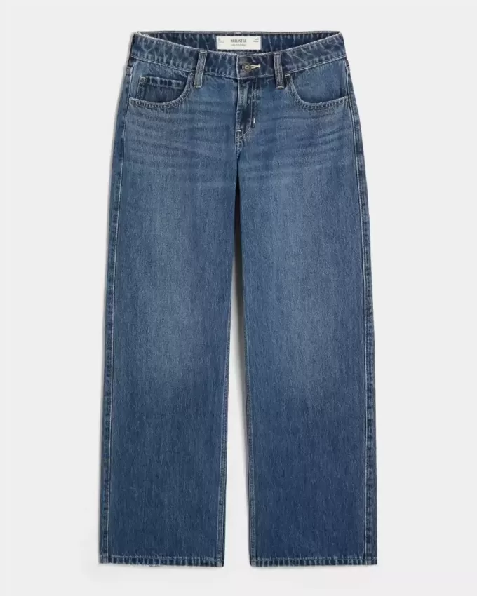 Tief sitzende Baggy-Jeans in dunkler Waschung Tief sitzende Baggy-Jeans in dunkler Waschung