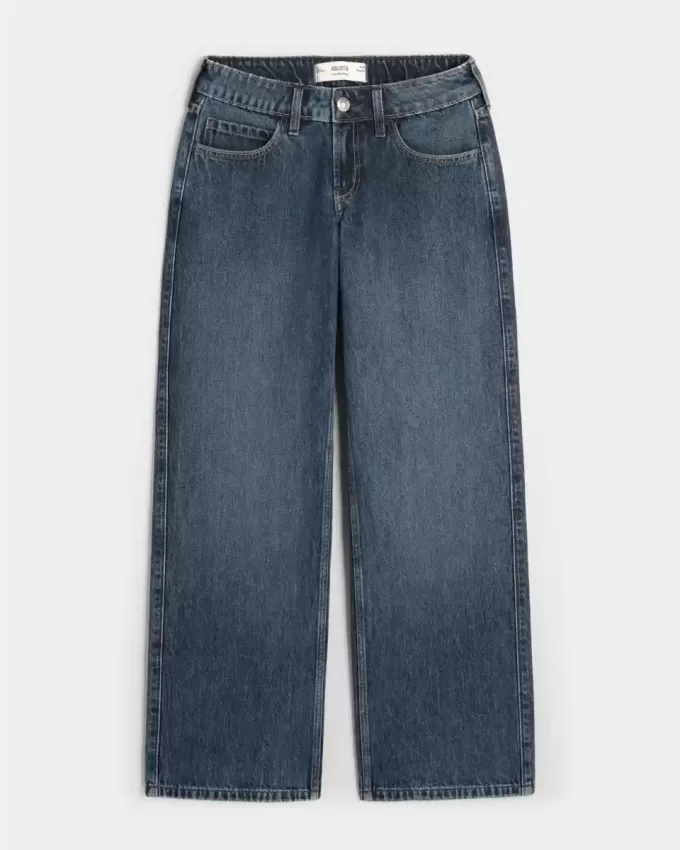 Tief sitzende Baggy-Jeans in dunkler Waschung Tief sitzende Baggy-Jeans in dunkler Waschung