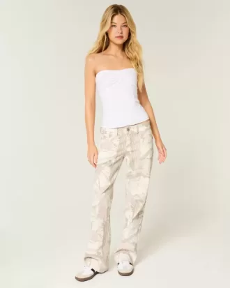 Tief sitzende Baggy-Jeans mit Camouflage-Muster