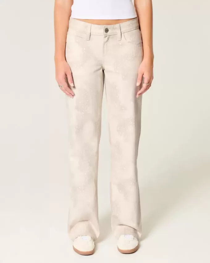 Tief sitzende Baggy-Jeans mit Reh-Print Tief sitzende Baggy-Jeans mit Reh-Print