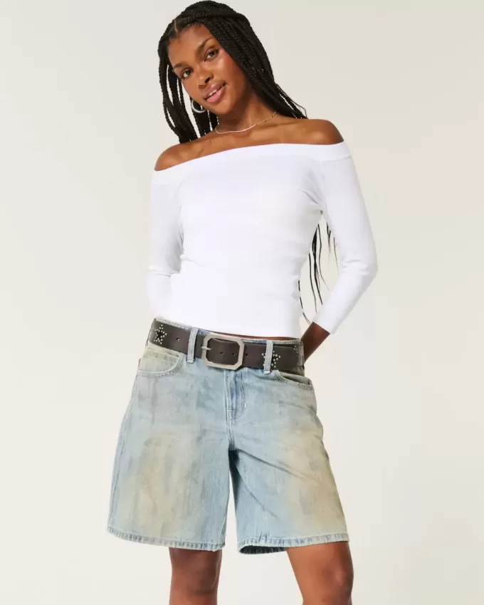 Tief sitzende getönte Baggy-Jeans in Schlammwaschung Tief sitzende getönte Baggy-Jeans in Schlammwaschung