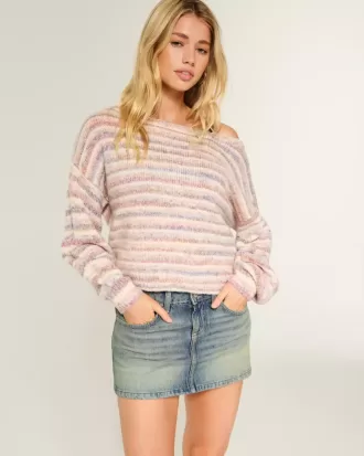 Tief sitzender Jeans-Minirock