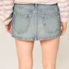 Tief sitzender Jeans-Minirock Tief sitzender Jeans-Minirock