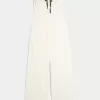 Trägerloser Jumpsuit aus Leinenmischung Trägerloser Jumpsuit aus Leinenmischung
