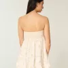 Trägerloses Babydoll-Minikleid mit Rüschen Trägerloses Babydoll-Minikleid mit Rüschen