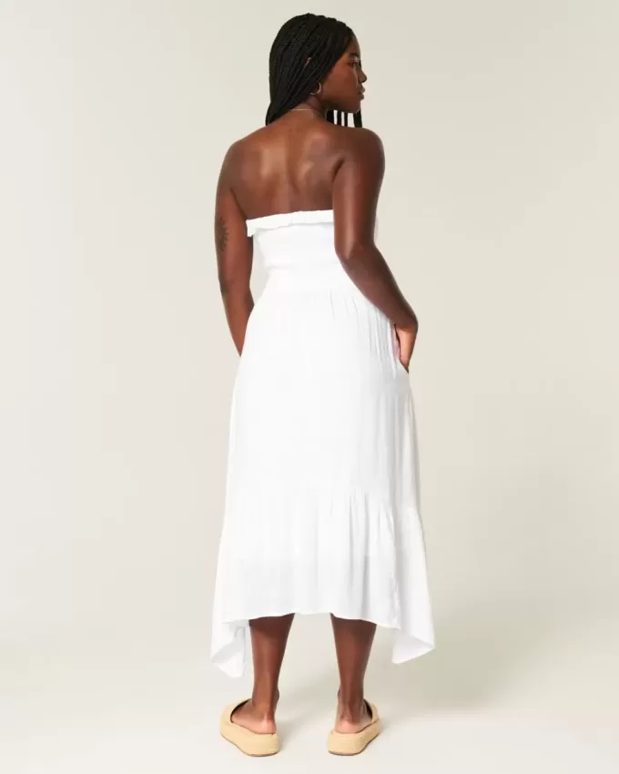 Trägerloses, gesmoktes Maxikleid Trägerloses, gesmoktes Maxikleid