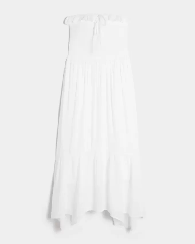 Trägerloses, gesmoktes Maxikleid Trägerloses, gesmoktes Maxikleid