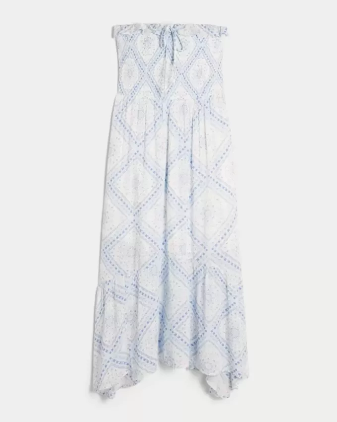 Trägerloses, gesmoktes Maxikleid Trägerloses, gesmoktes Maxikleid