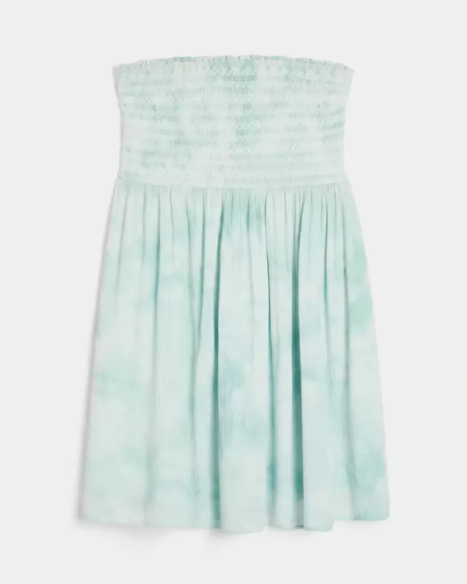 Trägerloses, gesmoktes Minikleid Trägerloses, gesmoktes Minikleid