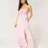 Trägerloses Maxikleid im Häkel-Stil-Mix Trägerloses Maxikleid im Häkel-Stil-Mix