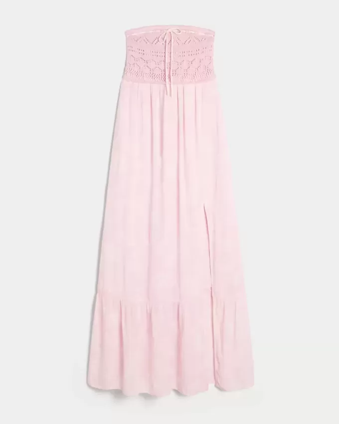 Trägerloses Maxikleid im Häkel-Stil-Mix Trägerloses Maxikleid im Häkel-Stil-Mix