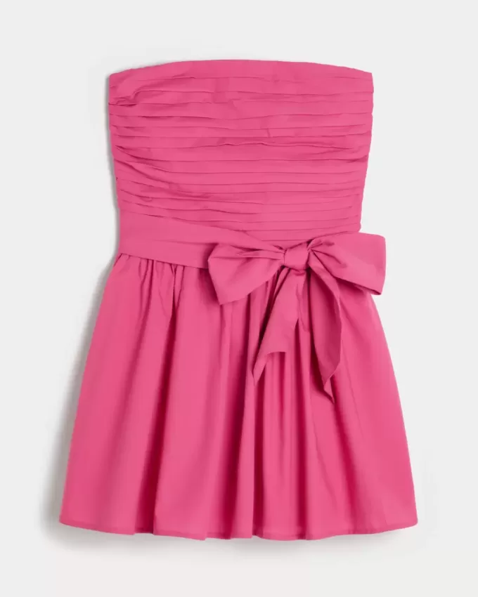 Trägerloses Minikleid mit Schleife Trägerloses Minikleid mit Schleife