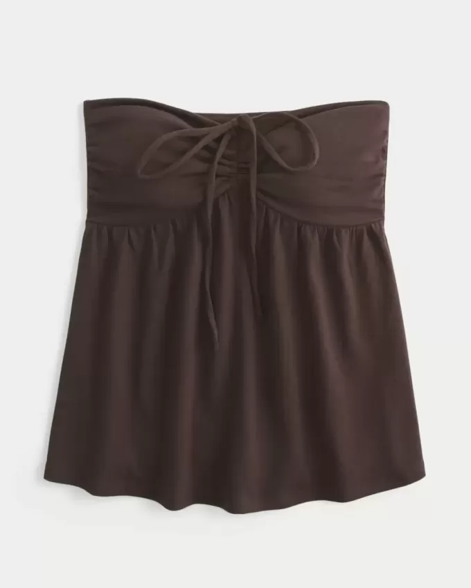 Trägerloses, tailliertes Babydoll-Oberteil Trägerloses, tailliertes Babydoll-Oberteil