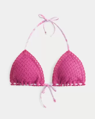 Triangel-Bikinioberteil im Häkel-Stil