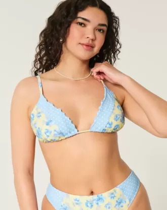Triangel-Bikinioberteil mit Rüschensaum