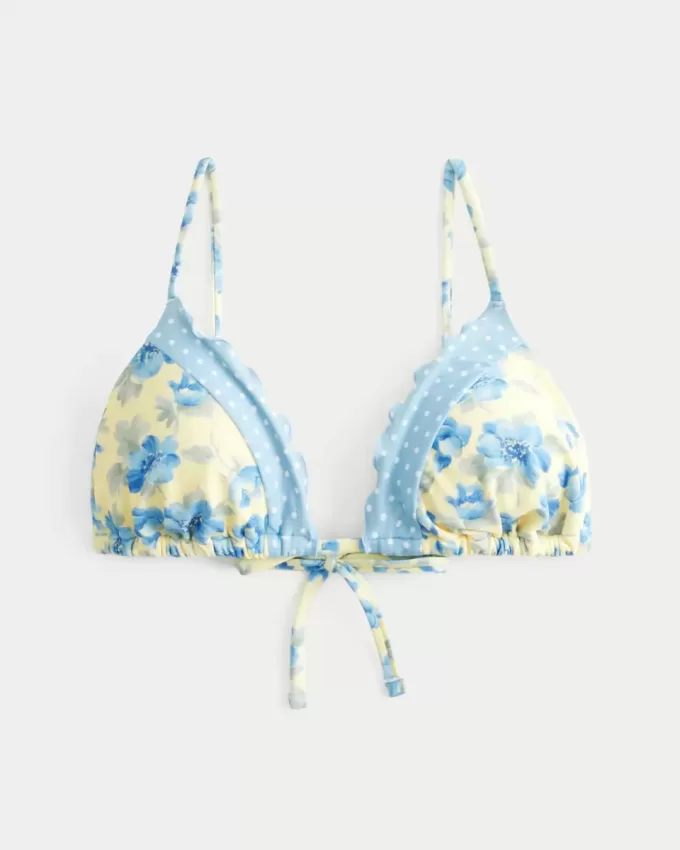 Triangel-Bikinioberteil mit Rüschensaum Triangel-Bikinioberteil mit Rüschensaum