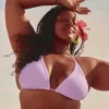 Triangel-Bikinioberteil mit Stickerei