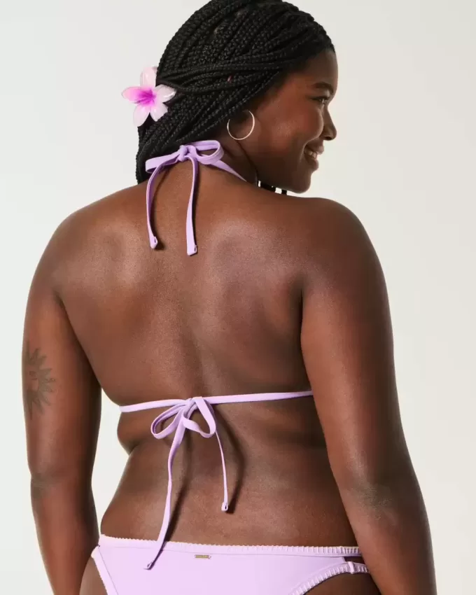 Triangel-Bikinioberteil mit Stickerei