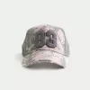 Trucker-Cap mit Camouflage-Zahlengrafik in Rosa