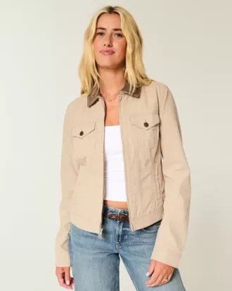 Twill-Reißverschlussjacke