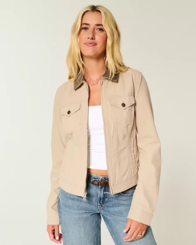 Twill-Reißverschlussjacke Twill-Reißverschlussjacke
