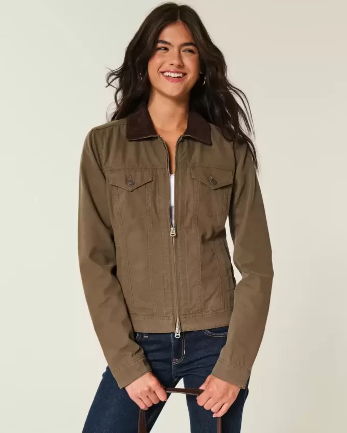 Twill-Reißverschlussjacke Twill-Reißverschlussjacke