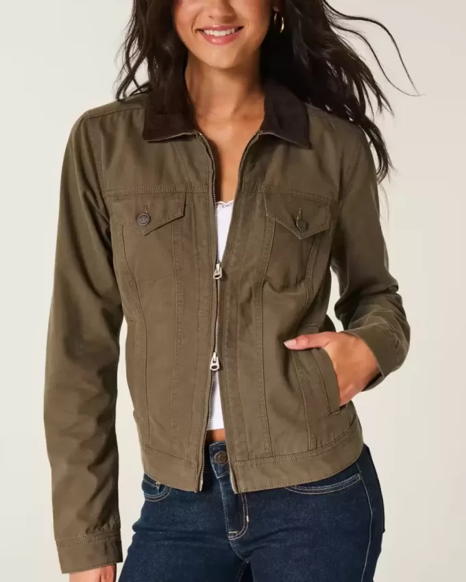 Twill-Reißverschlussjacke Twill-Reißverschlussjacke