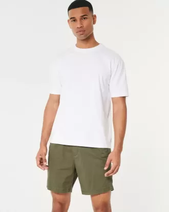 Twill-Schlupfshorts 7″